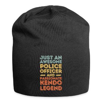 Policeman Kendo retro - Jersey Beanie - black - Front