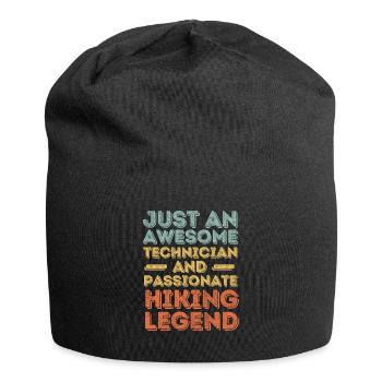 Techniker Wandern retro - Jersey-Beanie - Schwarz - Vorne