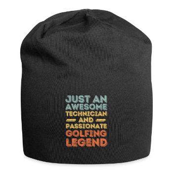Techniker Golf retro - Jersey-Beanie - Schwarz - Vorne