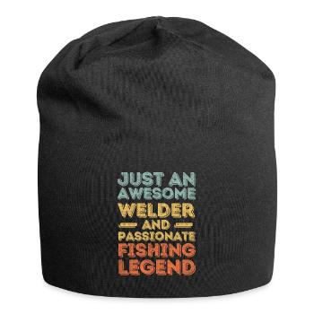 Welder fishing retro - Jersey Beanie - black - Front