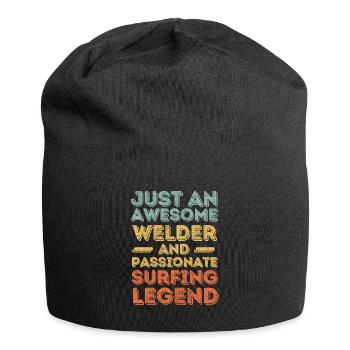 Welder surfing retro - Jersey Beanie - black - Front