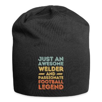 Souder football rétro - Bonnet en jersey - noir - Devant