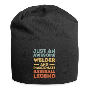 Schweißer Baseball retro - Jersey-Beanie - Schwarz - Vorne