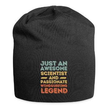 Wissenschaftler Windsurfen retro - Jersey-Beanie - Schwarz - Vorne