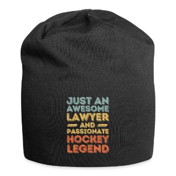 Avocat Hockey rétro - Bonnet en jersey - noir - Devant