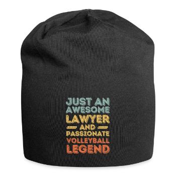 Anwalt Volleyball retro - Jersey-Beanie - Schwarz - Vorne