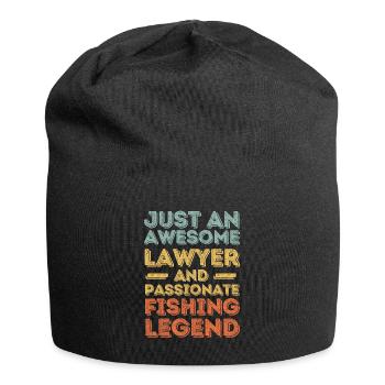 Anwalt Angeln retro - Jersey-Beanie - Schwarz - Vorne