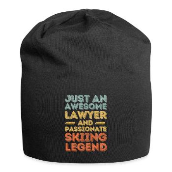 Anwalt Ski retro - Jersey-Beanie - Schwarz - Vorne