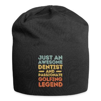 Zahnarzt Golfen retro - Jersey-Beanie - Schwarz - Vorne