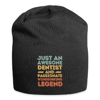 Zahnarzt Windsurfen retro - Jersey-Beanie - Schwarz - Vorne