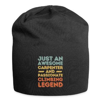 Zimmermann Klettern retro - Jersey-Beanie - Schwarz - Vorne