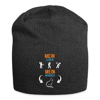 Mein Leben Mein Wunsch - Jersey-Beanie - Anthrazit - Vorne