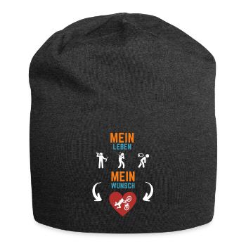 Mein Leben Mein Wunsch - Jersey-Beanie - Anthrazit - Vorne