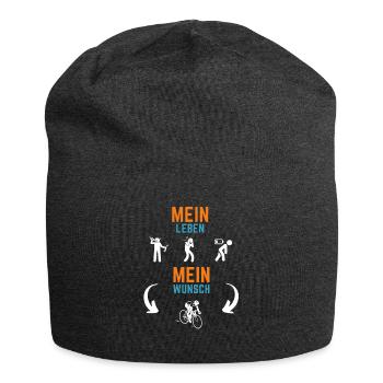 Mein Leben Mein Wunsch - Jersey-Beanie - Anthrazit - Vorne