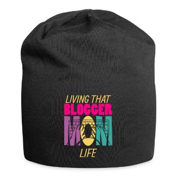 Living That Blogger Mom Life Mama Blogger - Jersey-Beanie - Schwarz - Vorne