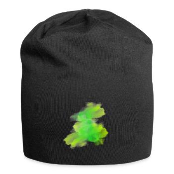 splash bunt farbe muster aufdruck comic style - Jersey-Beanie - Schwarz - Vorne
