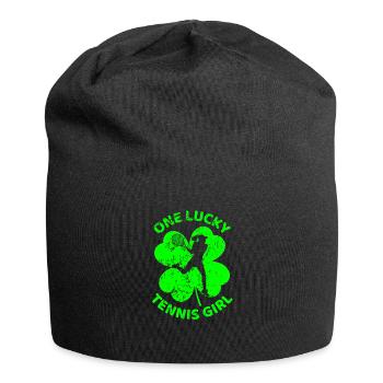 Tennis St. Patrick’s day shamrock - Bonnet en jersey - noir - Devant