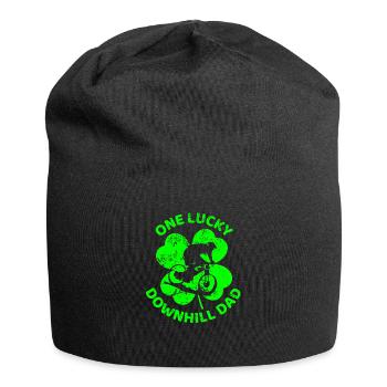Radfahren St. Patrick's Day Kleeblatt - Jersey-Beanie - Schwarz - Vorne