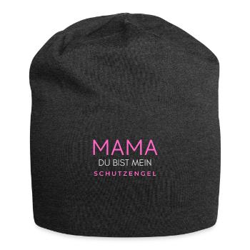 Mama Mutter Mutti Muddel du bist mein Schutzengel - Jersey-Beanie - Anthrazit - Vorne