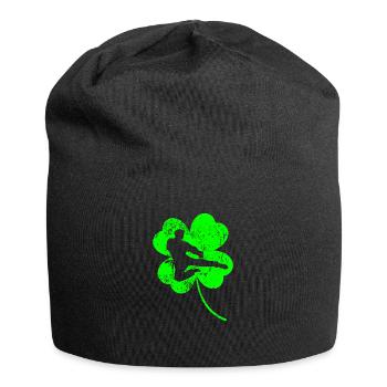 Trèfle de la Saint-Patrick en taekwondo - Bonnet en jersey - noir - Devant