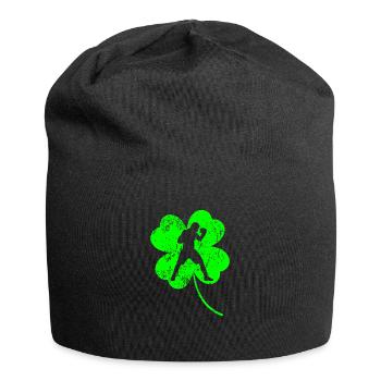 Boxer St. Patrick’s day shamrock - Bonnet en jersey - noir - Devant