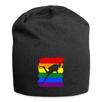 Plongée LGBT Pride - Bonnet en jersey - noir - Devant