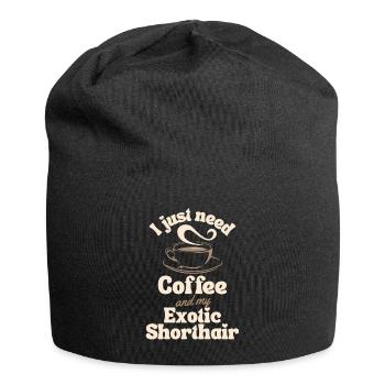 Coffee Exotic-shorthair lover - Jersey Beanie - black - Front