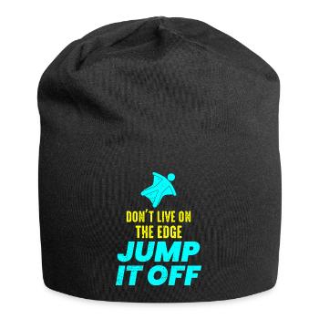 Wingsuit fliegen Base Jumping Fallschirmspringen Wingsuiting - Jersey-Beanie - Schwarz - Vorne