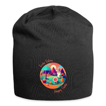 Joyeuses Pâques | Joyeuses Pâques | Illustration - Bonnet en jersey - noir - Devant