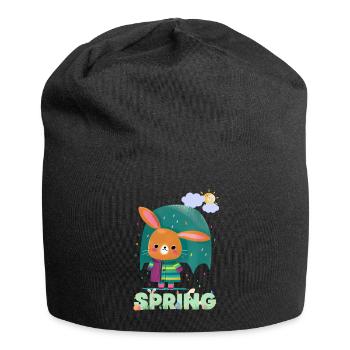 Spring | Easter | Happy Easter | Illustration - Jersey Beanie - black - Front