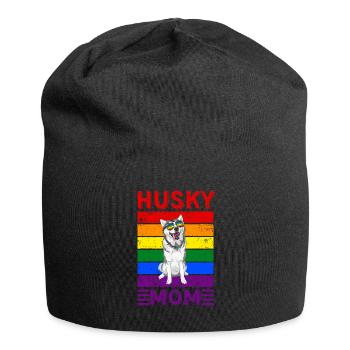 Husky Mom LGBTQ - Jersey-Beanie - Schwarz - Vorne