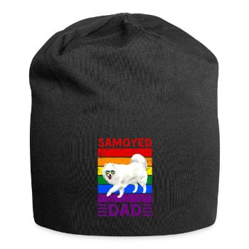Samoyed Dad LGBTQ - Jersey Beanie - black - Front