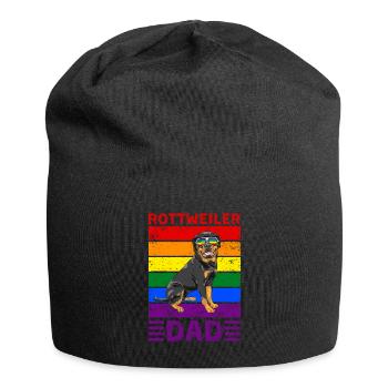 Rottweiler Papa LGBTQ - Jersey-Beanie - Schwarz - Vorne