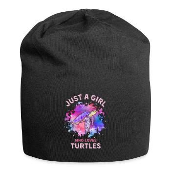 Just a girl who loves Turtles - Jersey Beanie - black - Front
