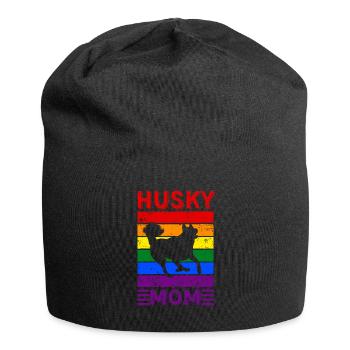 Husky Mom LGBTQ Regenbogenflagge - Jersey-Beanie - Schwarz - Vorne