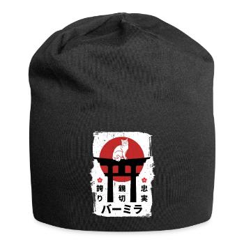 Burmilla cat Japon kanji - Bonnet en jersey - noir - Devant