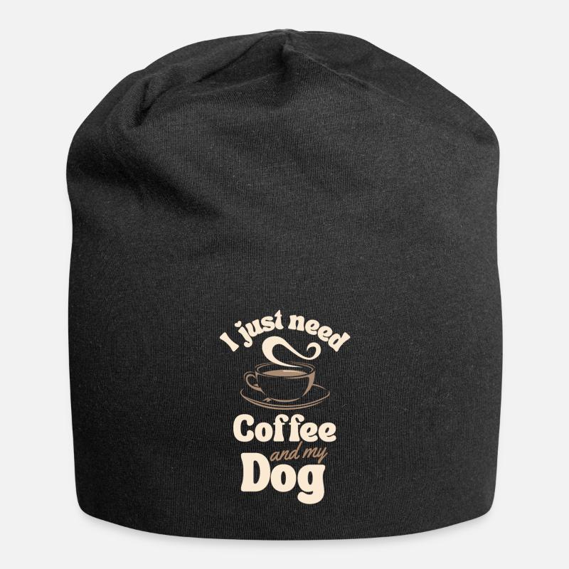 Coffee Dog lover - Jersey Beanie - black