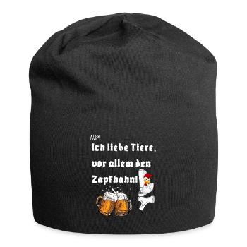 Ich liebe den Zapfhahn - Jersey-Beanie - Schwarz - Vorne