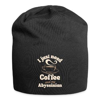 Kaffee Abessinier Katze Liebhaber - Jersey-Beanie - Schwarz - Vorne