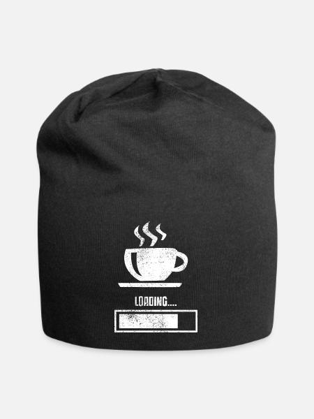 Café cadeau Grain de café Tasse de café Caféine - Bonnet en jersey - noir