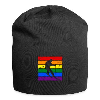 Skifahren LGBTQ - Jersey-Beanie - Schwarz - Vorne