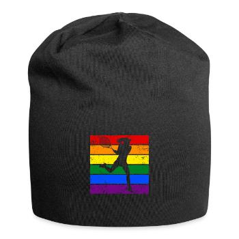 Frauen Tennis LGBTQ - Jersey-Beanie - Schwarz - Vorne