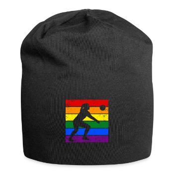 Volleyball LGBTQ - Bonnet en jersey - noir - Devant