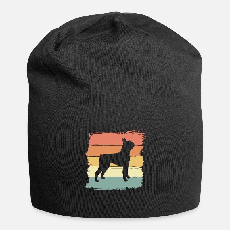 Boston-terrier retro - Jersey Beanie - black