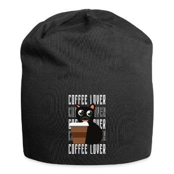 Kaffeeliebhaber Kaffeegeschenke - Jersey-Beanie - Schwarz - Vorne
