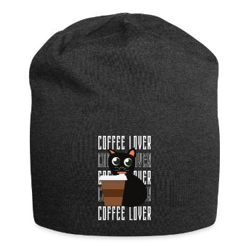 Kaffeeliebhaber Kaffeegeschenke - Jersey-Beanie - Anthrazit - Vorne