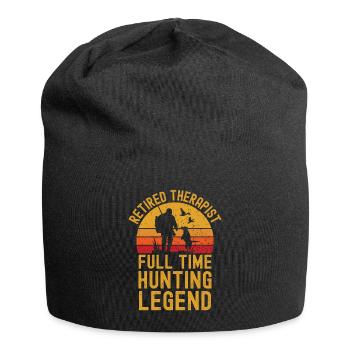 Pensionierte Therapeuten-Jagdlegende - Jersey-Beanie - Schwarz - Vorne