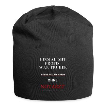 Einmal ohne Notarzt - Jersey-Beanie - Schwarz - Vorne