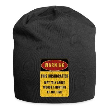 Outdoor Bushcraft Adventure Nature. Funny sayings - Jersey Beanie - black - Front
