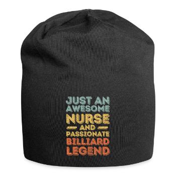Krankenschwester Billard-Legende retro - Jersey-Beanie - Schwarz - Vorne
